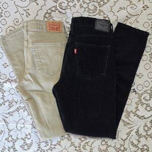 Levi's Women's Skinny Jeans in Black and Beige